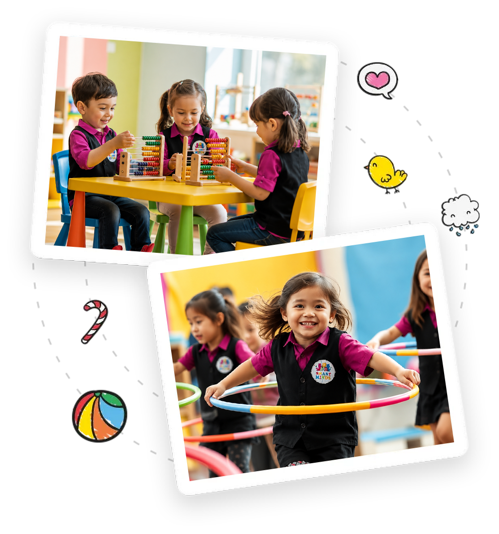 Polaroid snapshots of joyful days at Smart Minds since 2014