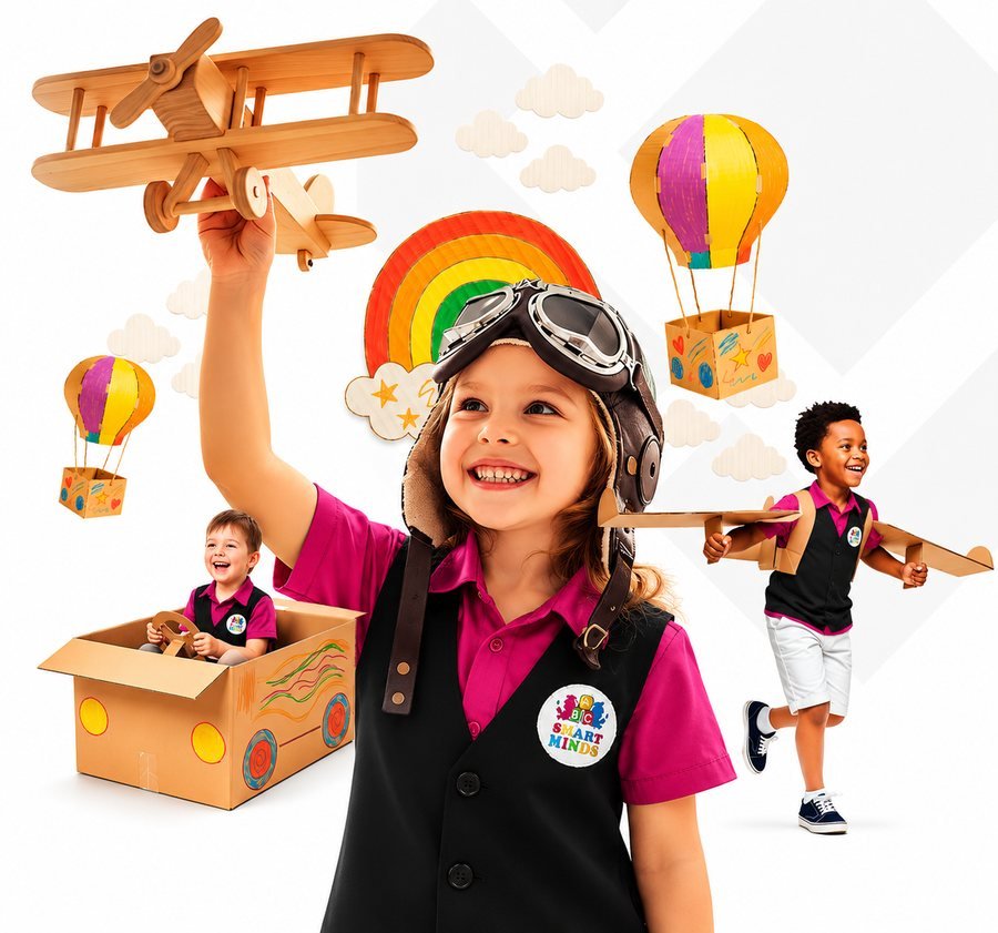 A child feeling at home in a warm Smart Minds classroom