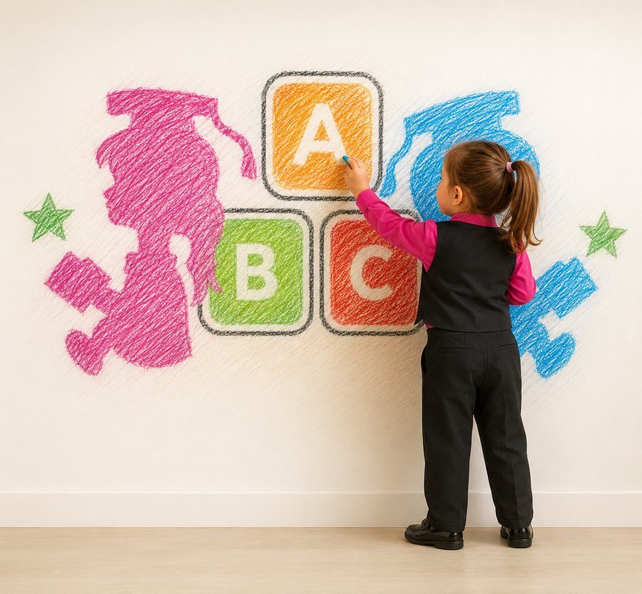 Children learning through play at Smart Minds